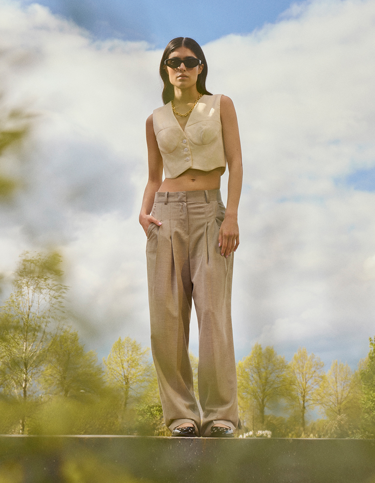 straight fit pantalon bijenkorf