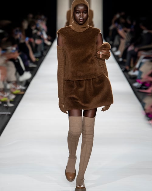 maxmara teddy look bij milan fashion week