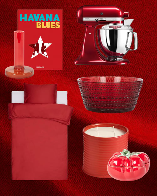 Pops of red interie