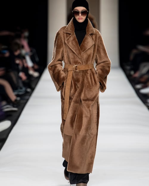 maxmara teddy coat milan fashion week